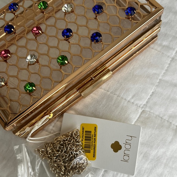 Gold clutch with gems - Picture 6 of 9